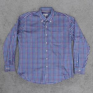 Peter Millar Shirt Men XL Multicolor Plaid Long Sleeve Button Down Cotton Preppy